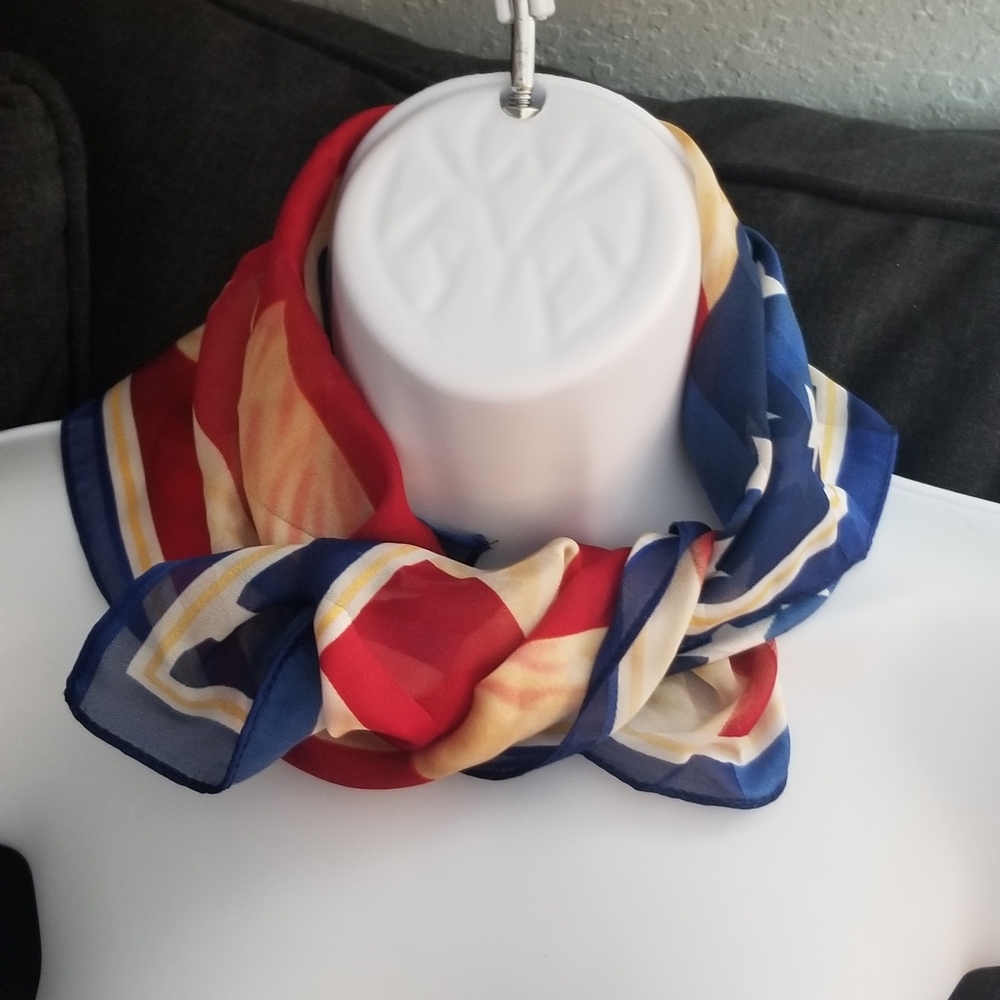 Elaine Gold Patriotic Scarf